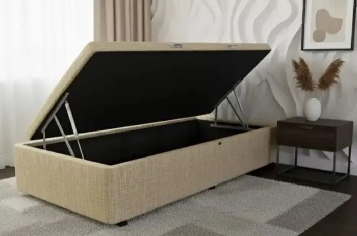 Cama box baú solteiro da Loja Castor.