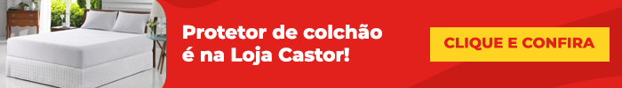 Banner fino protetor de colchão Castor.